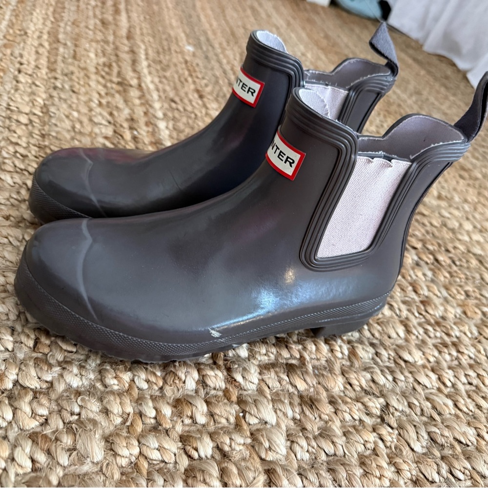 Hunter Gray/Purple Women’s Rain Boots